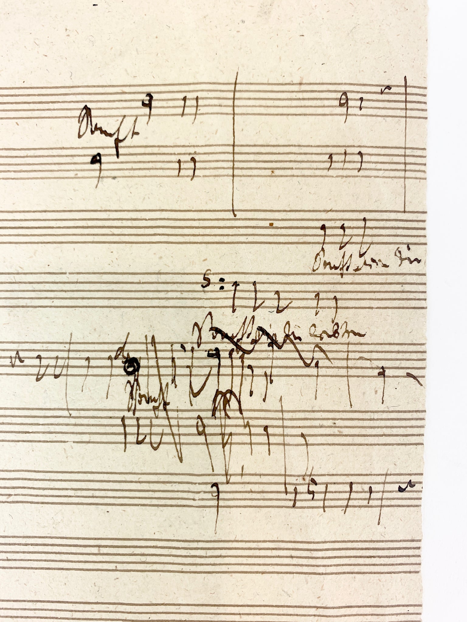 Beethoven, Ludwig van. (1770–1827): Autograph Musical Manuscript, including sketches of a Ninth Symphony
