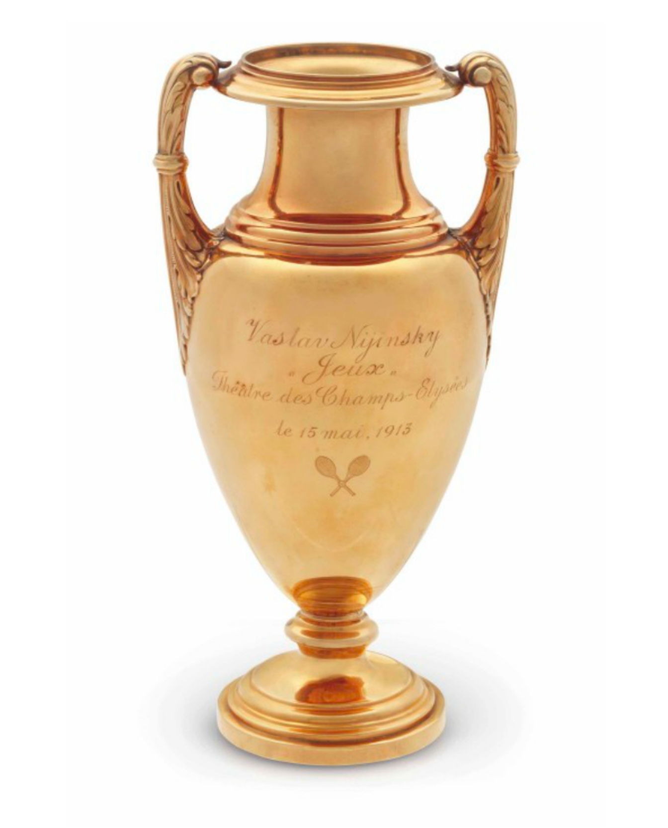 [Nijinsky, Waslaw. (1889-1950)]: Antique Gold Vessel, Presented to Nijinsky after the Premiere of Debussy's "Jeux"