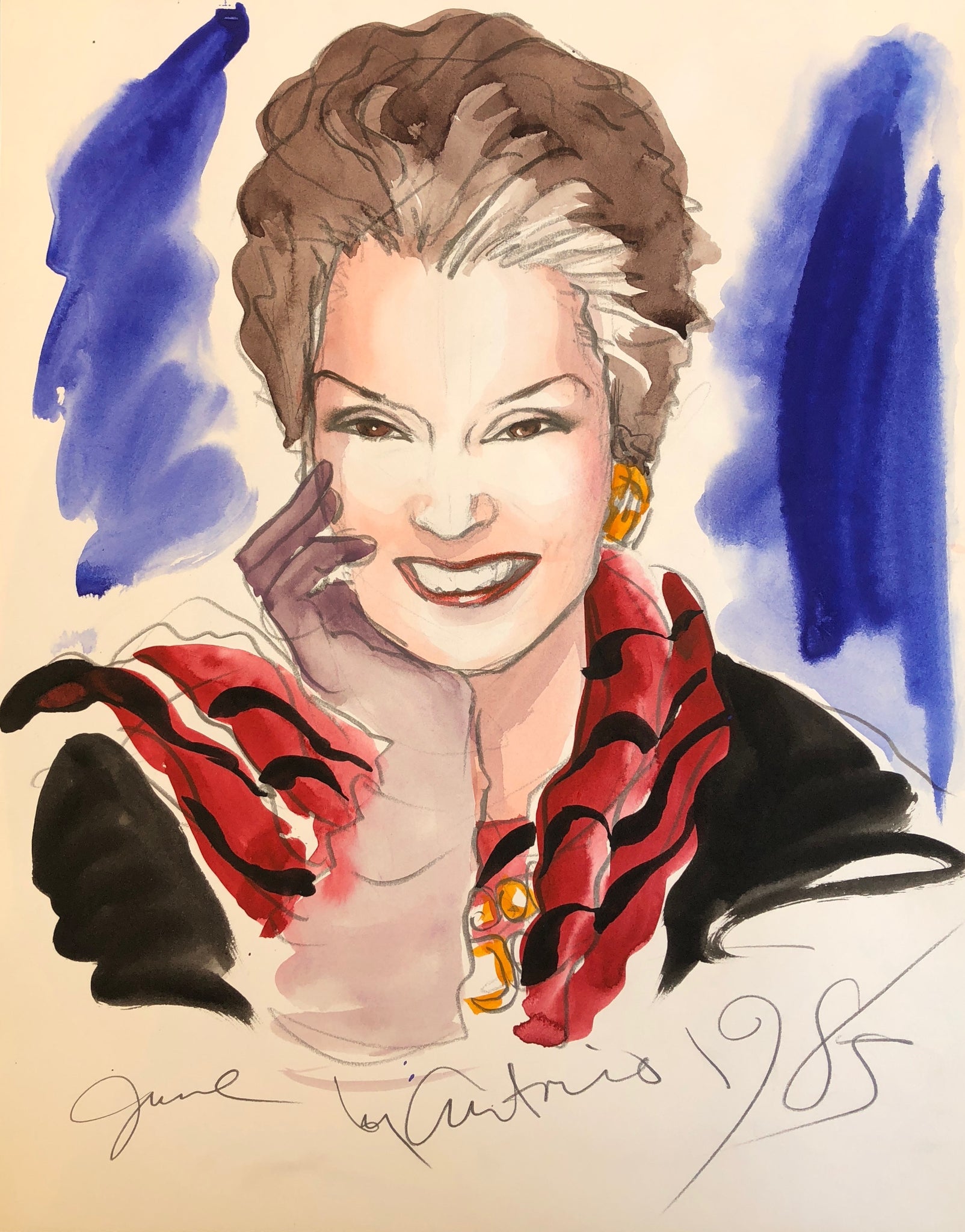 Lopez, Antonio. (1943 - 1987) Portrait of June Weir-Baron, 1985