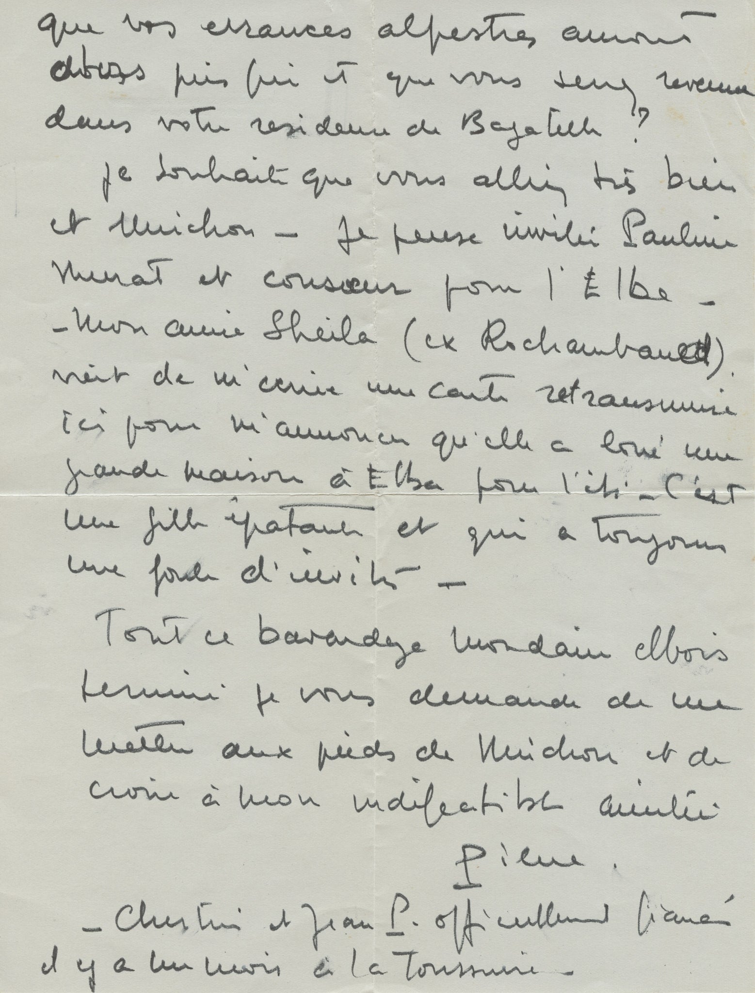 Balmain, Pierre. (1914–1982) Autograph letter signed to Anna Maillard
