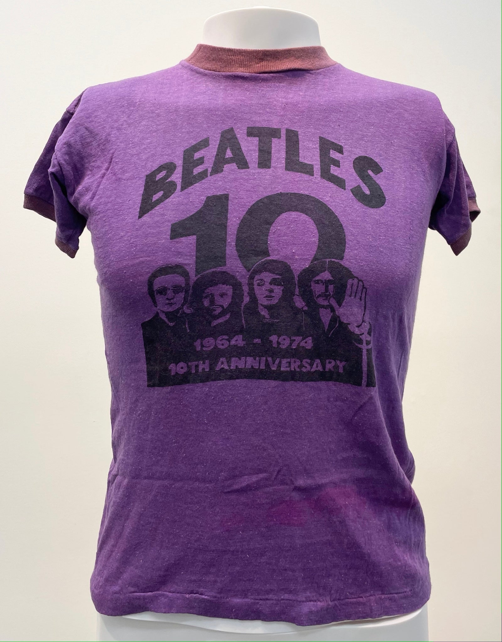 Beatles 10th Anniversary 1964–1974 Concert T-Shirt Size 8