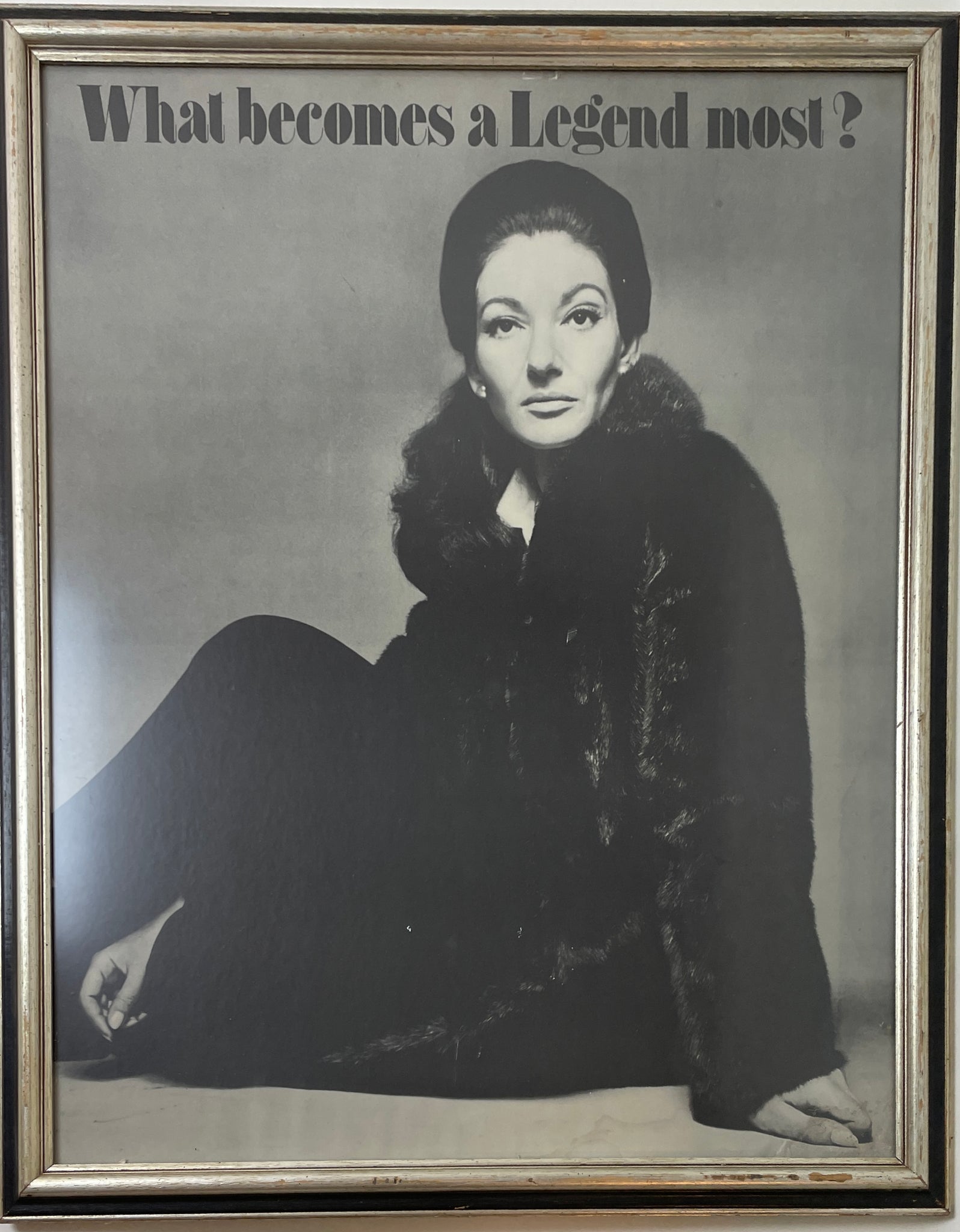 Callas, Maria. (1923–1977) [Blackglama] Advertising Poster for the fur brand, Blackglama, ca.1970