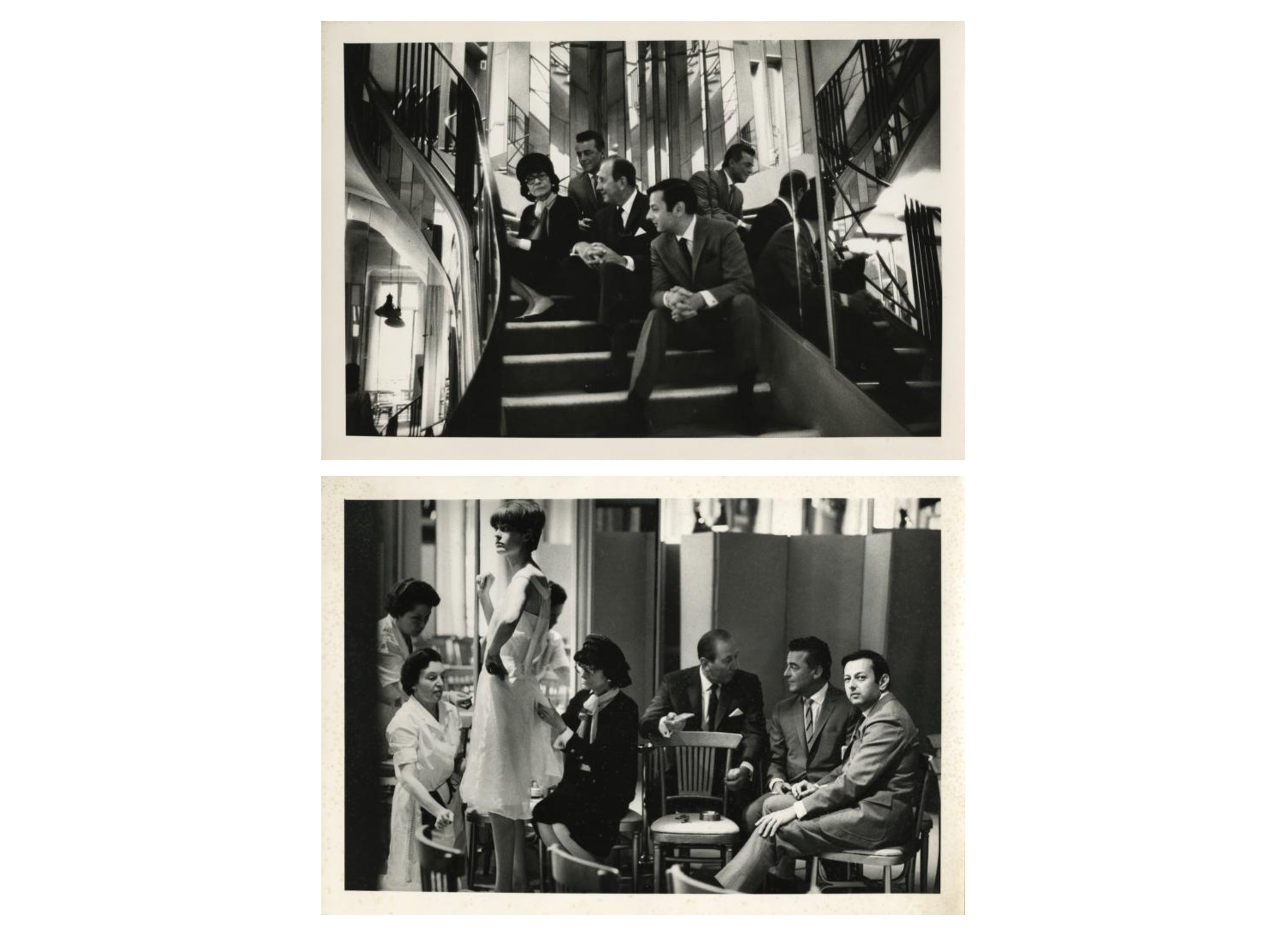 Chanel, Coco. (1883–1971) & Lerner, Alan Jay. (1918–1986) & Previn, André. (b. 1929) & Brisson, Frederick. (1912–1984) At the Chanel Salon, ca. 1969