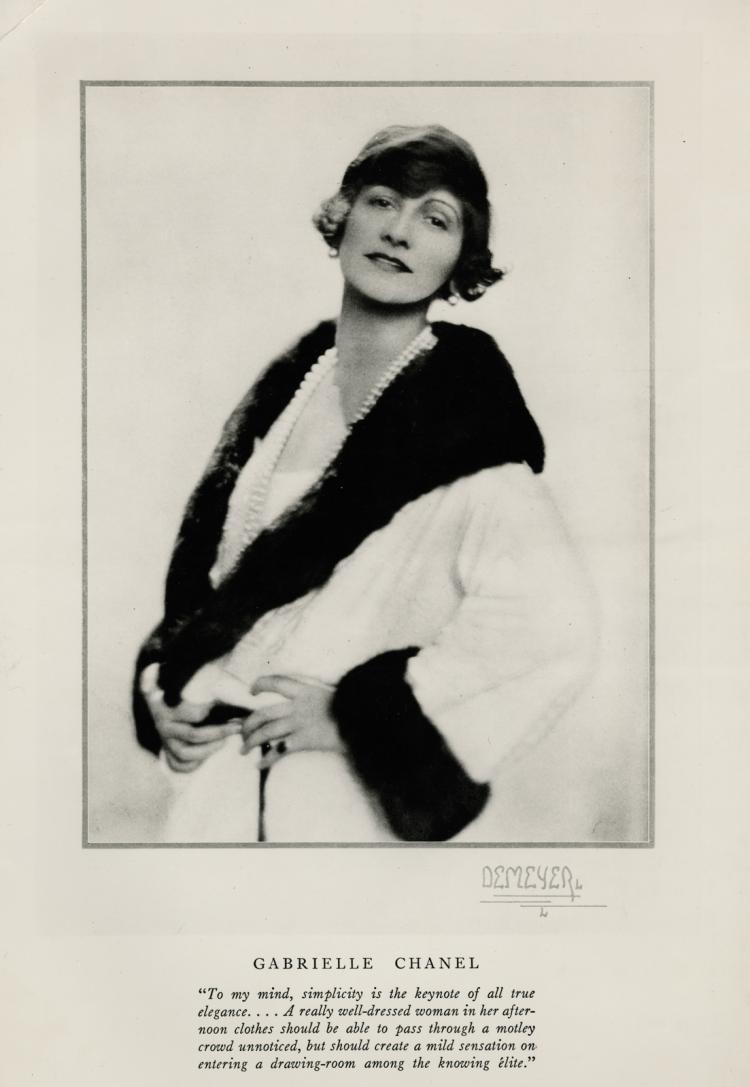 [Chanel, Coco. (1883–1971)] Meyer, Baron Adolph de. (1868–1946)