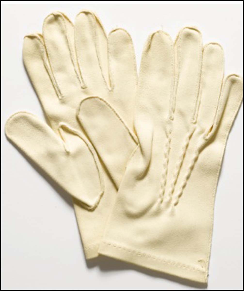[Porter, Cole. (1891–1964)] Ivory Moleskin Gloves from the Porter Collection, ca. 1950