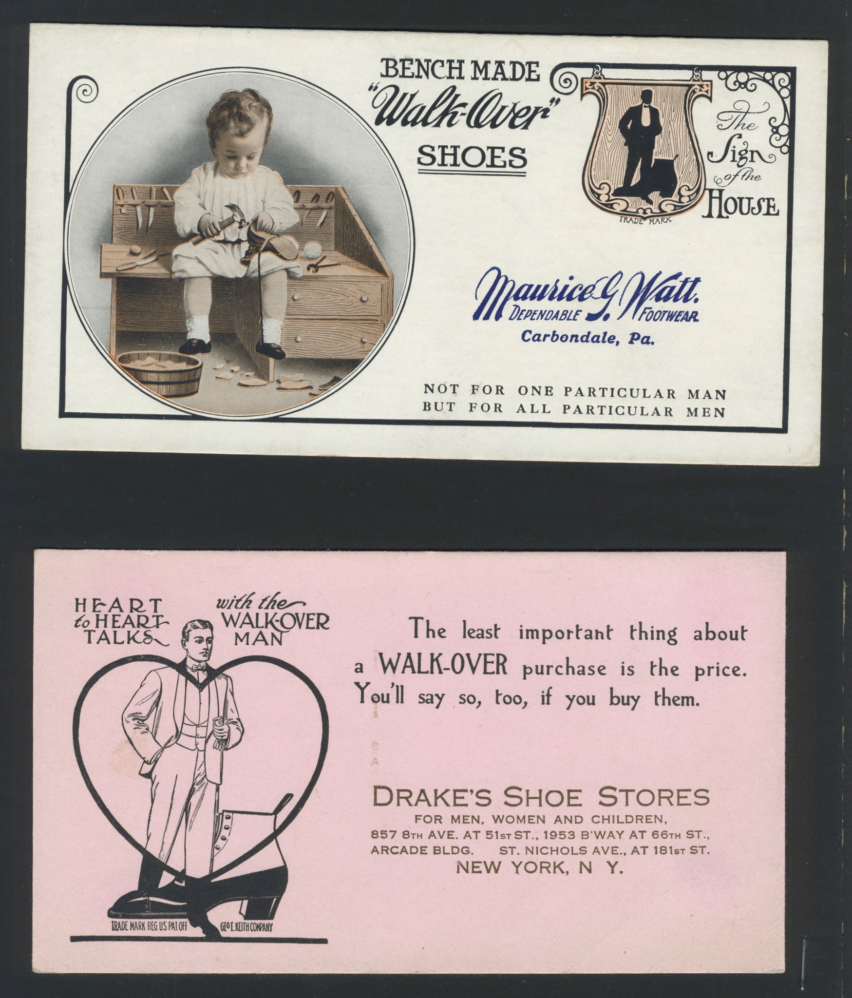 Collection of Fashion Advertisements and Ephemera Misc. documents, ca. 1825 – 1970s. Various sizes & formats. (11)