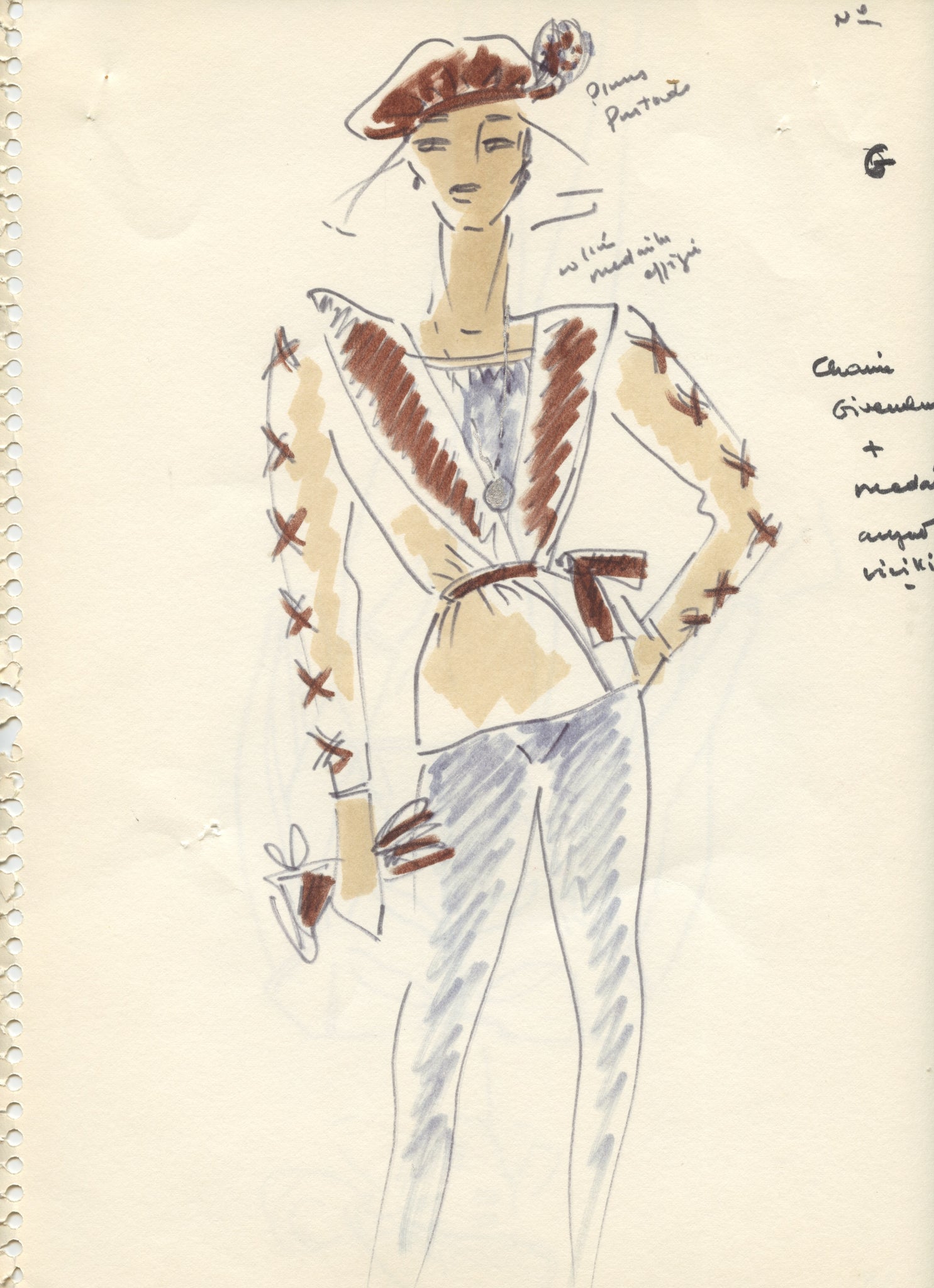 Givenchy, Hubert de. (1927–2018) "Giselle" - Archive of  Costume Designs for the 1997 Bolshoi Ballet Production