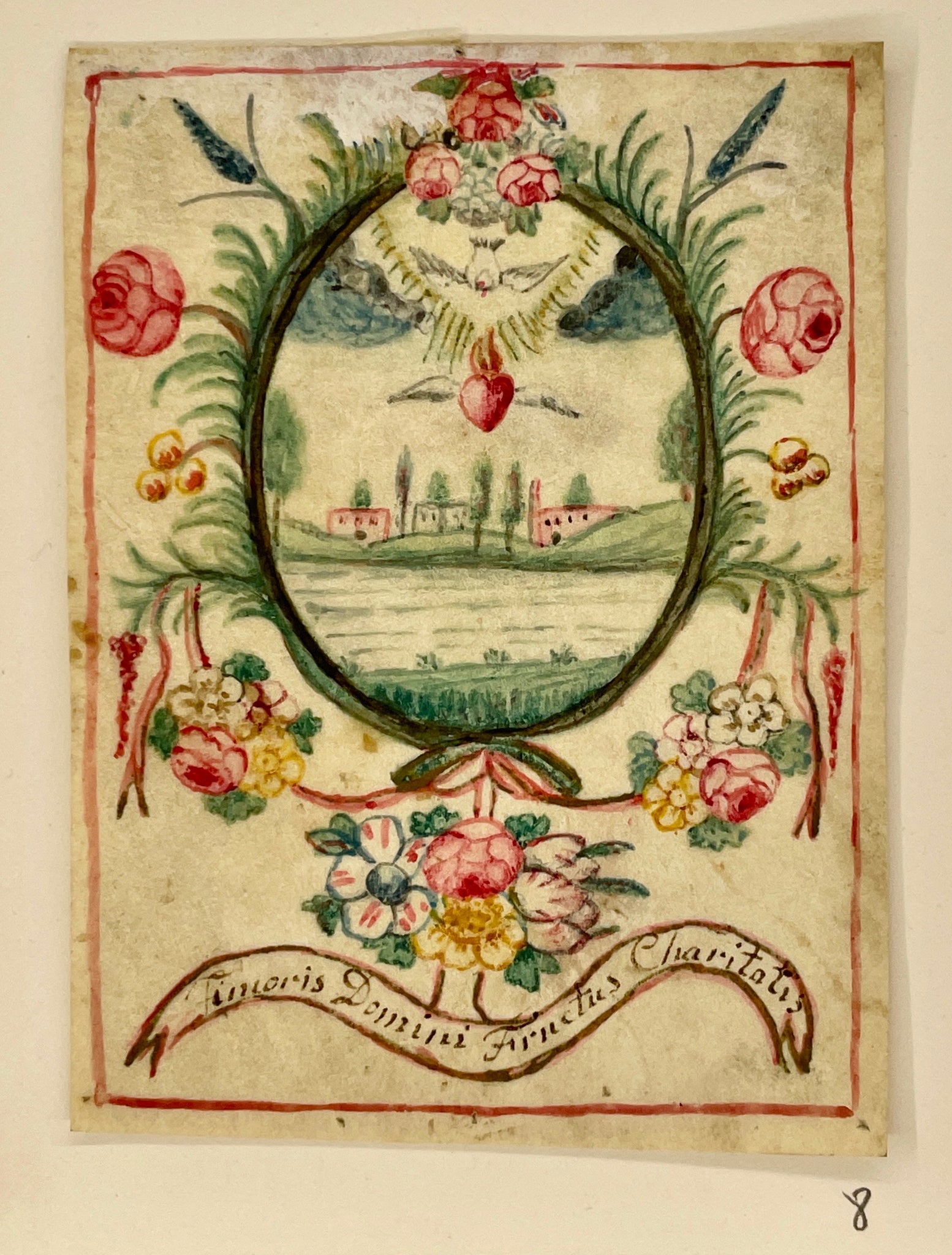#8 - Handpainted Devotional Prayer Card, ca. 1820