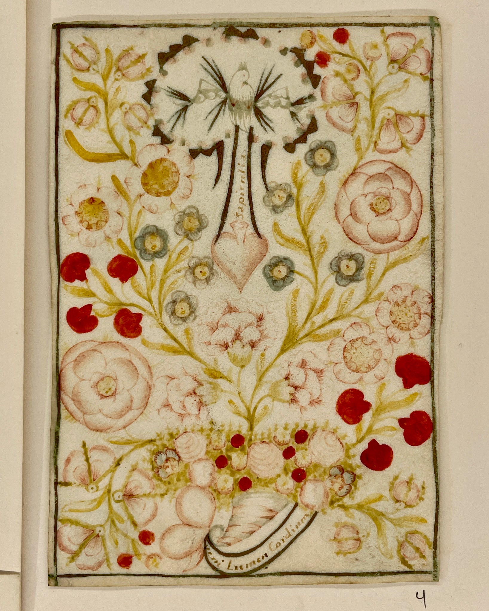 #4 - Handpainted Devotional Prayer Card, ca. 1820