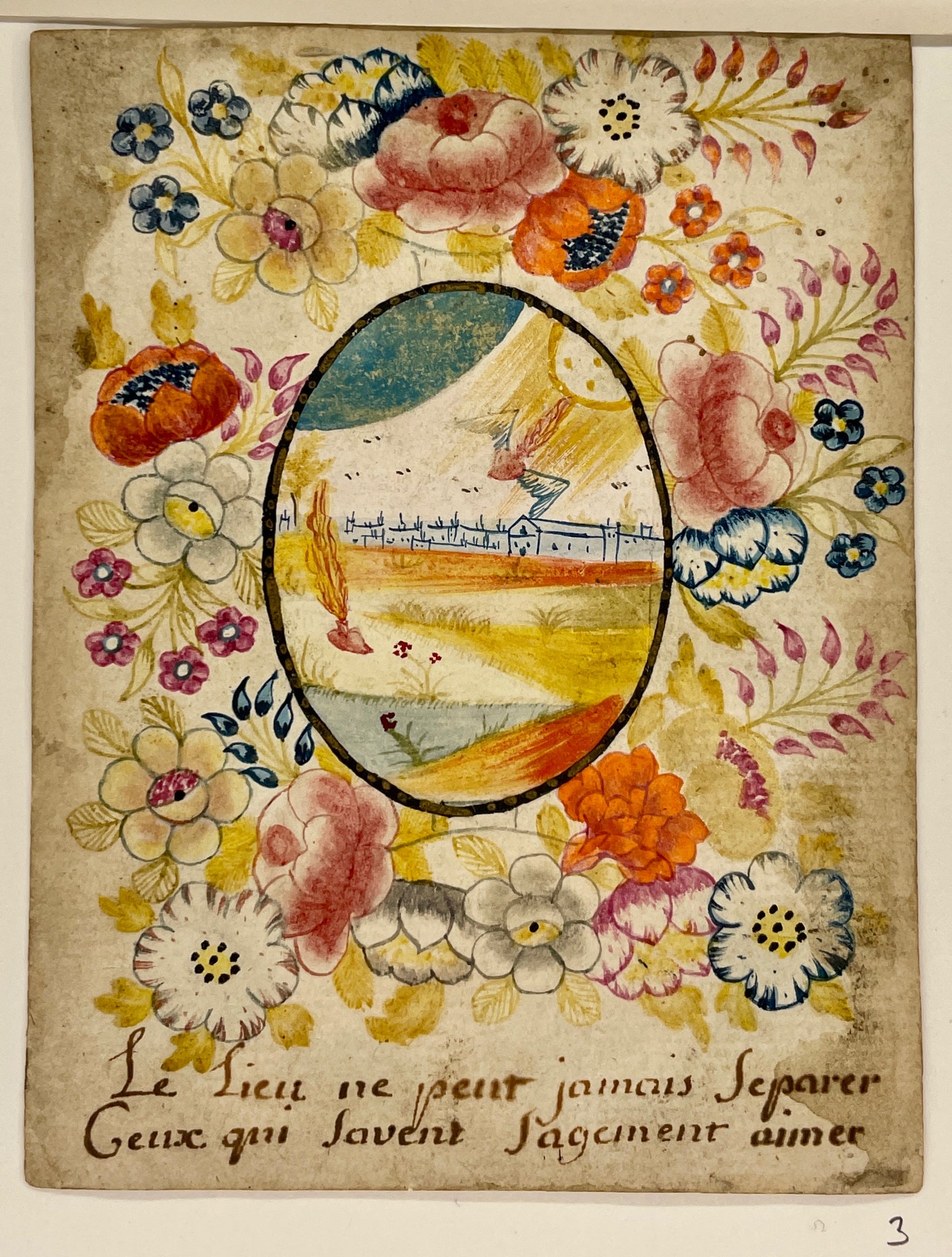 #3 - Handpainted Devotional Prayer Card, ca. 1820