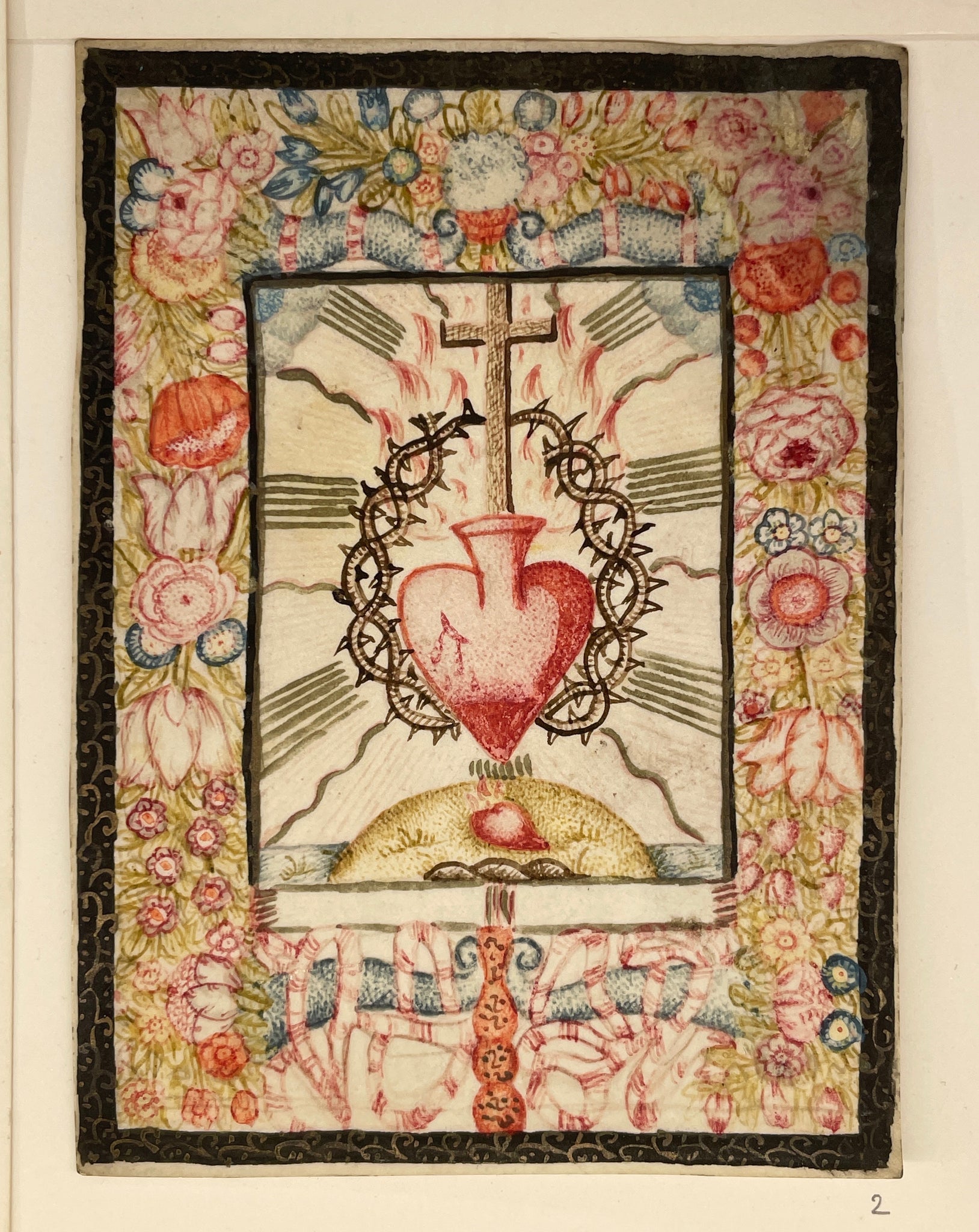 #2 - Handpainted Devotional Prayer Card, ca. 1820