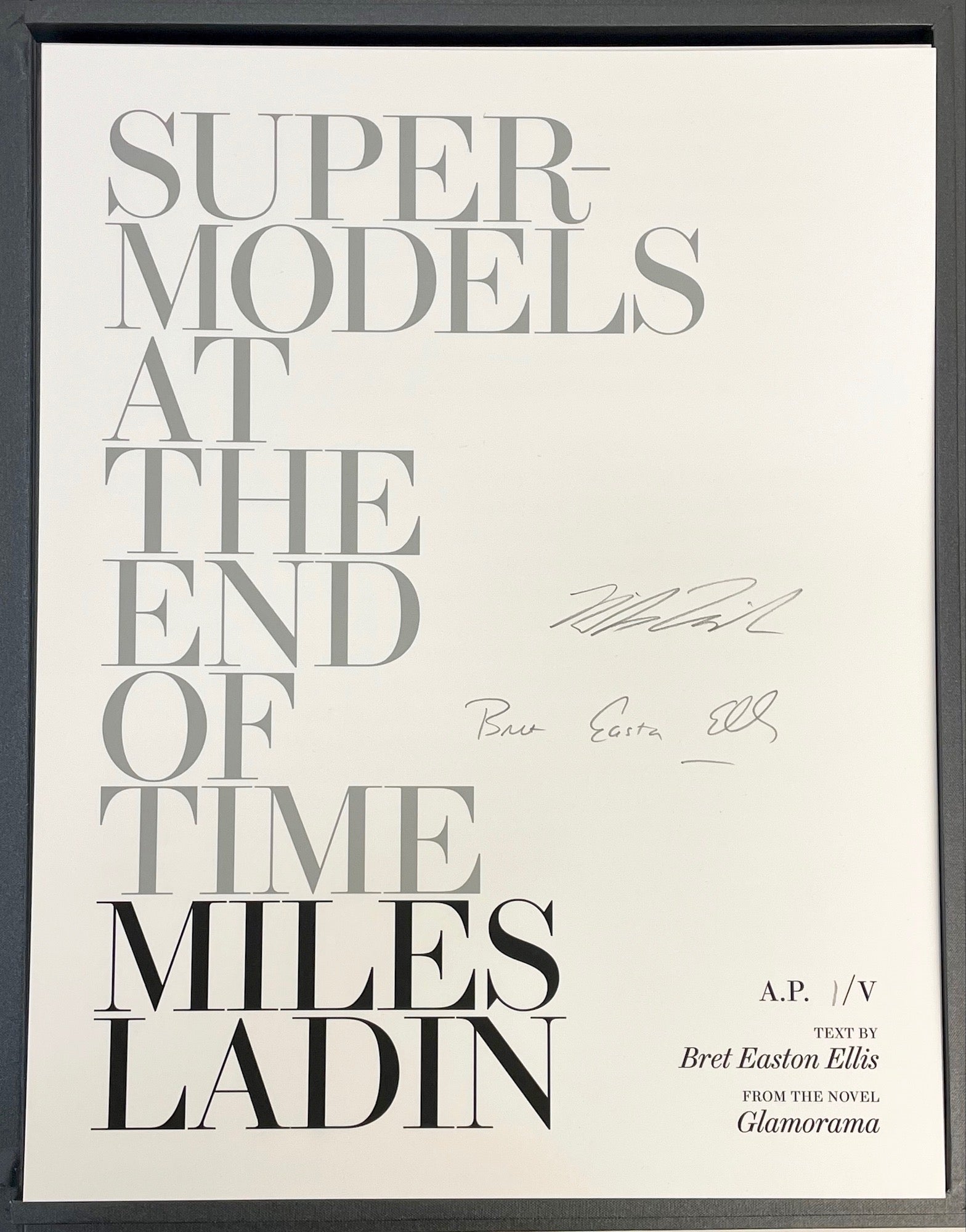 Ladin, Miles. Supermodels at the End of Time - Artist’s Book