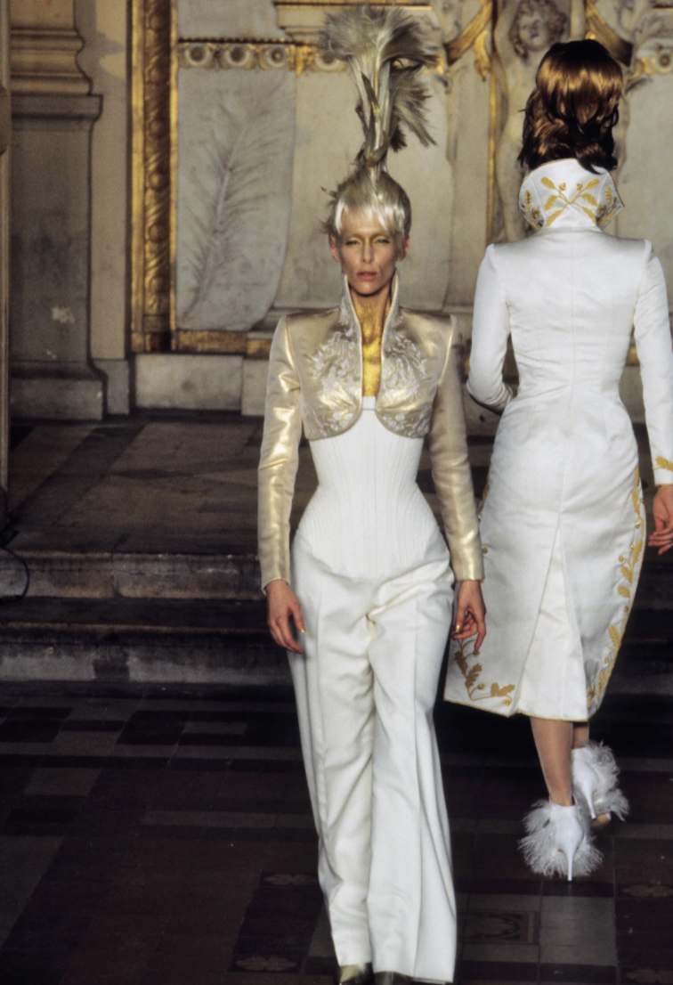 McQueen, Lee Alexander. (1969 - 2010) Design for his First Givenchy Haute Couture Collection (bolero jacket ensemble) - Spring-Summer, 1997