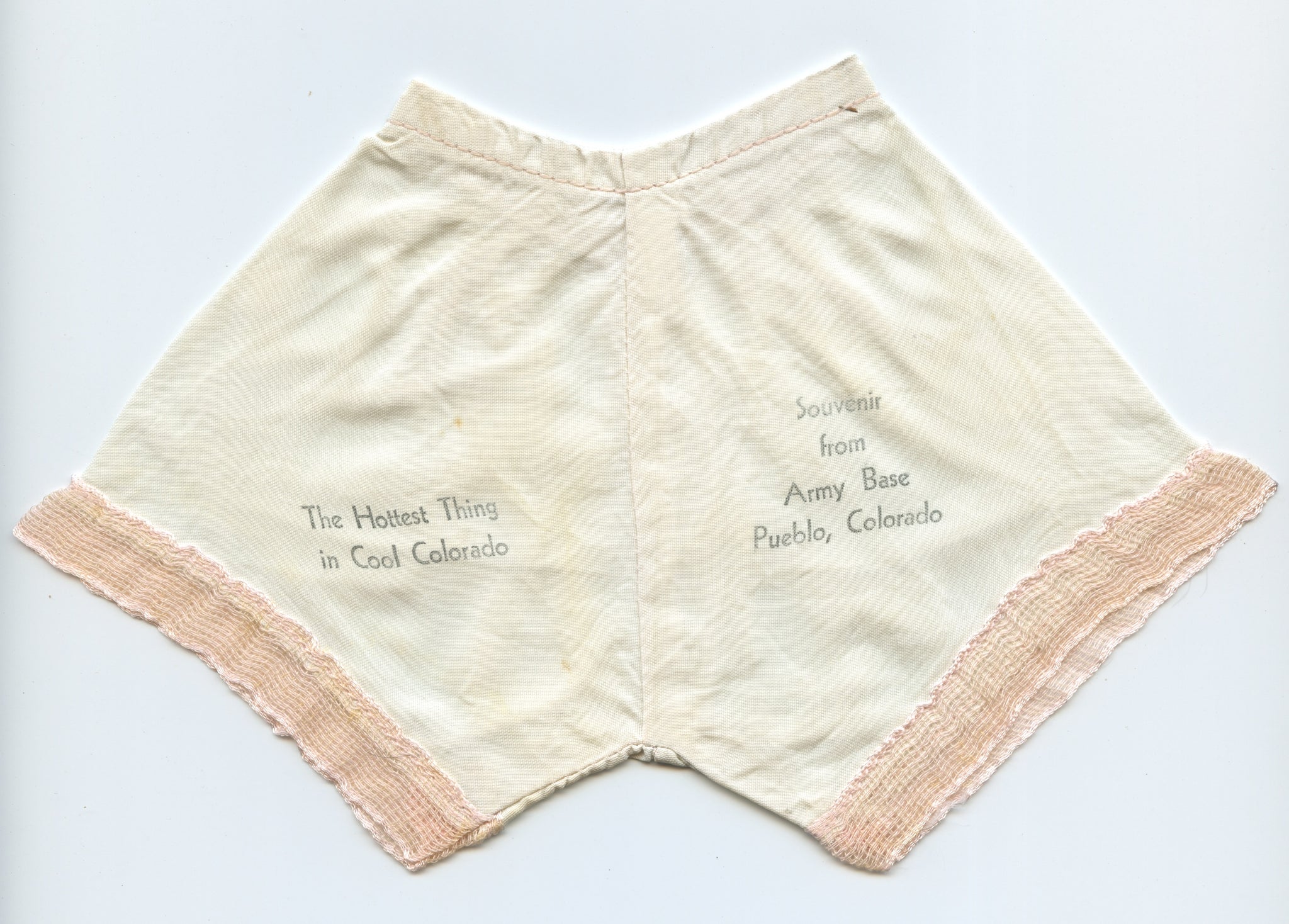 "The Hottest Thing in Cool Colorado" – Miniature Souvenir Bloomers, ca. 1942