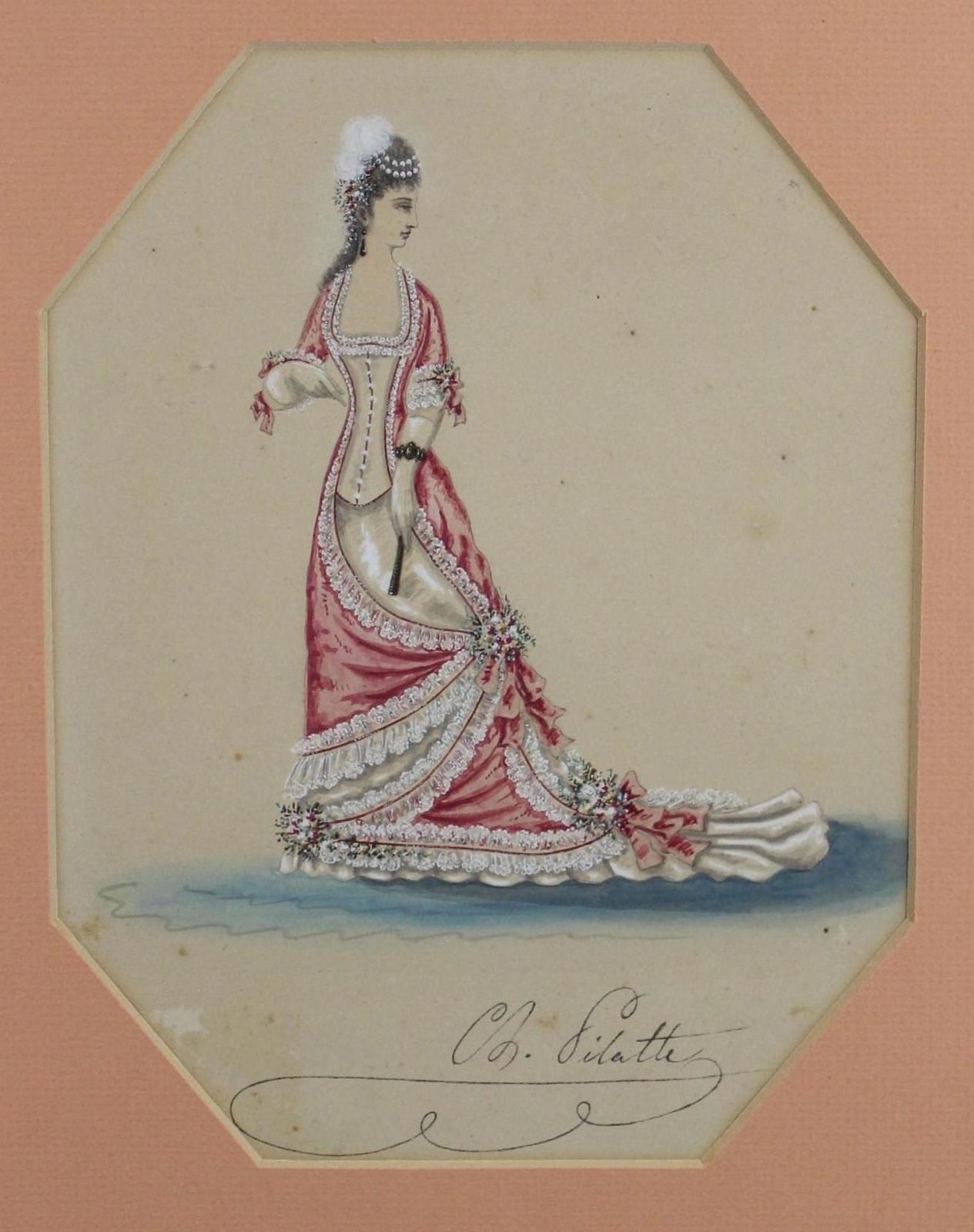 Pilatte, Charles. (1814–1881) [Worth, Charles Frederick. (1825 - 1895)] Dress Designs for Maison Worth