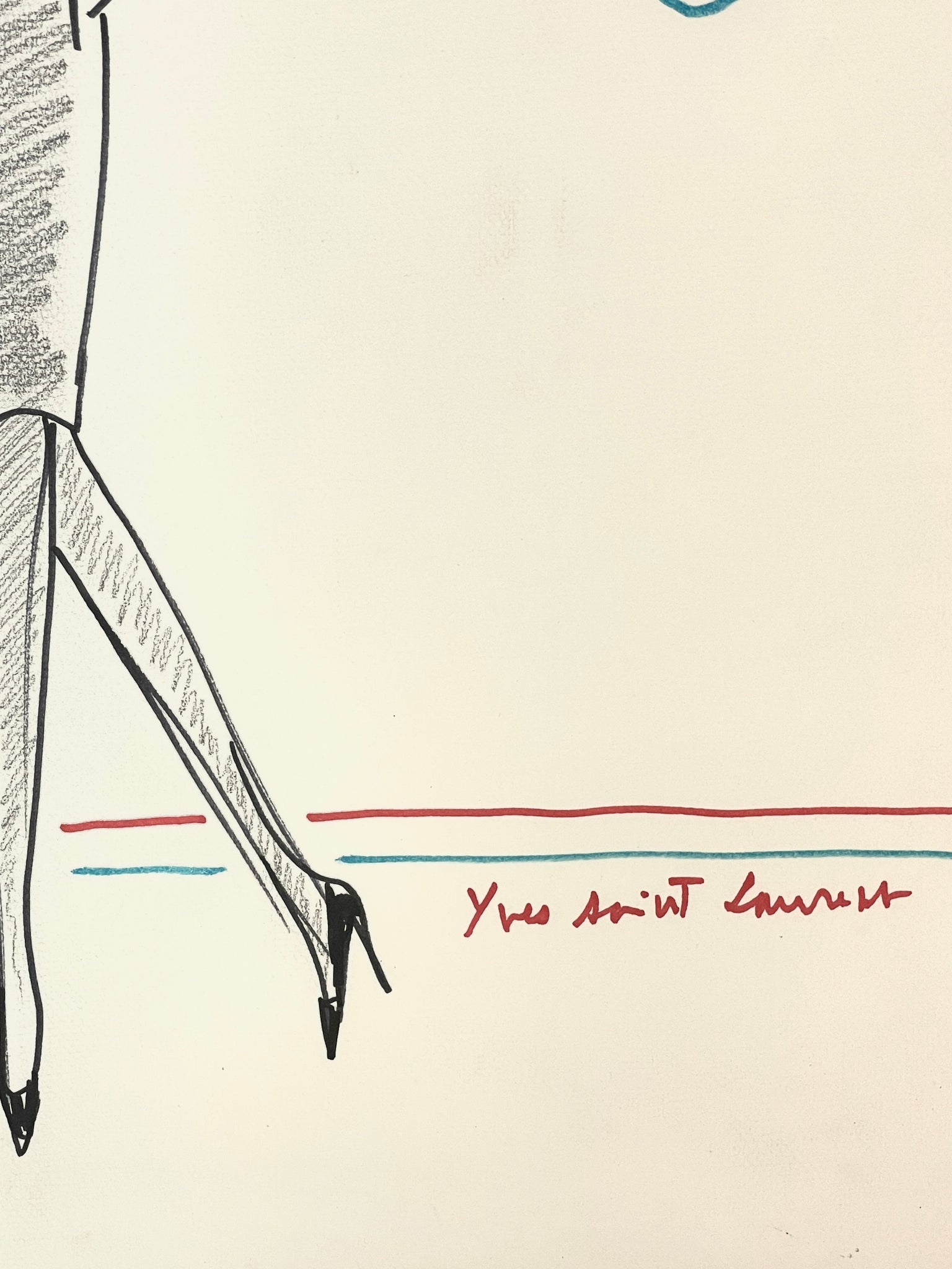 Saint Laurent, Yves. (1936–2008) "Paris" -Design for a Black Suit