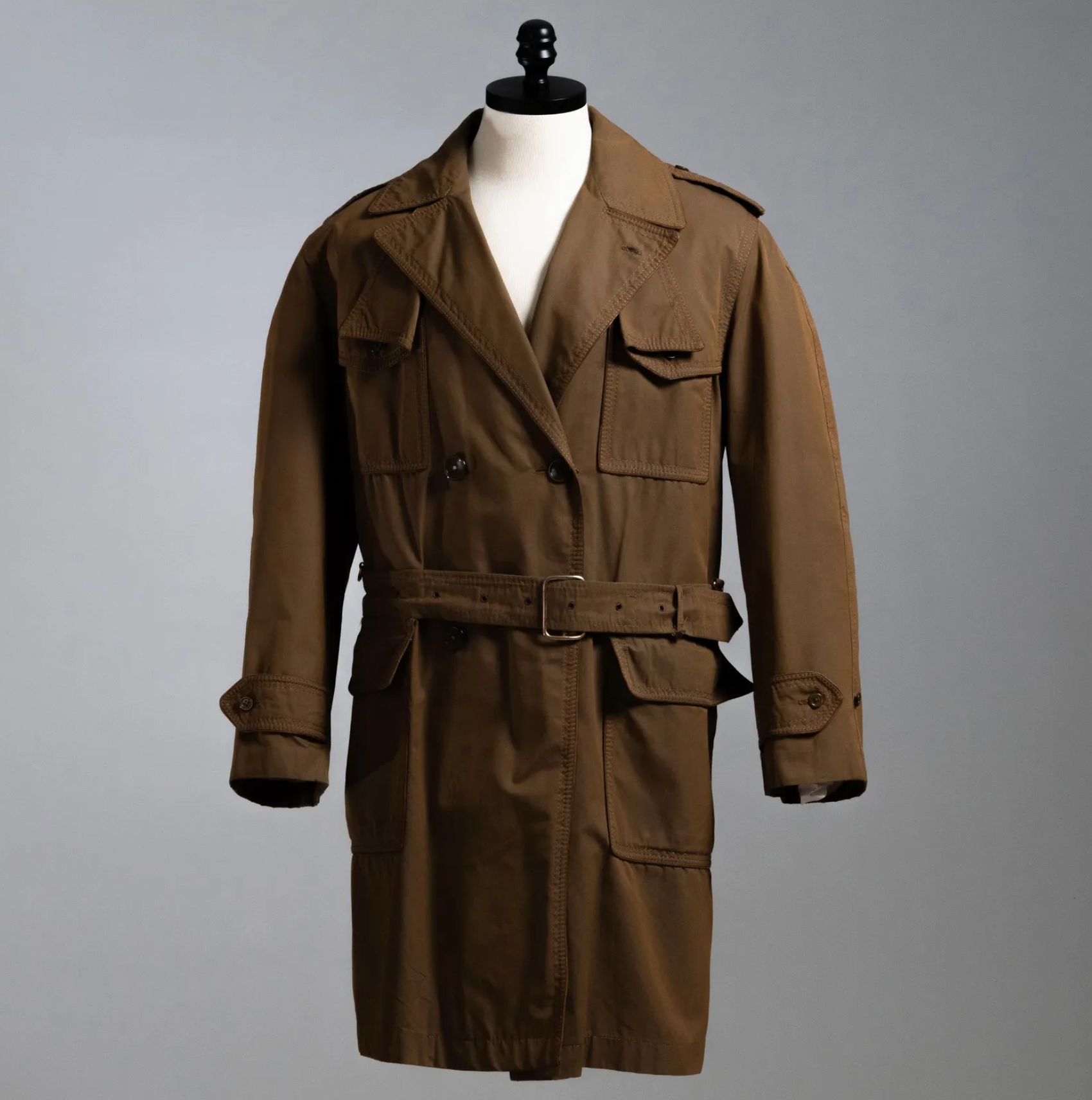Newman, Paul. (1925–2008) Italian Cotton and Wool Trench Coat, Battaglia, Milano, ca. 1986