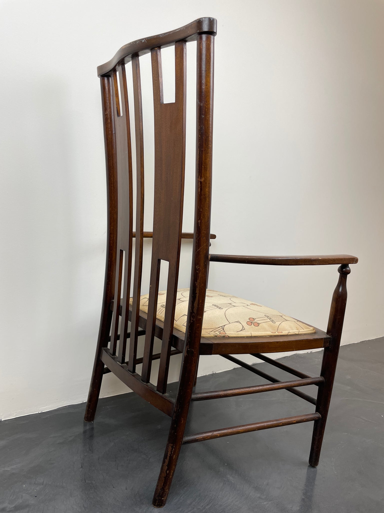 Charles Rennie Mackintosh [STYLE OF] Low Armchair, early 20th c.