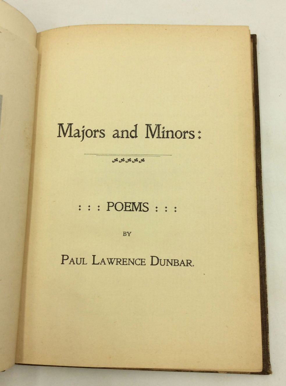 Dunbar, Paul Laurence. (1872–1906): Majors and Minors