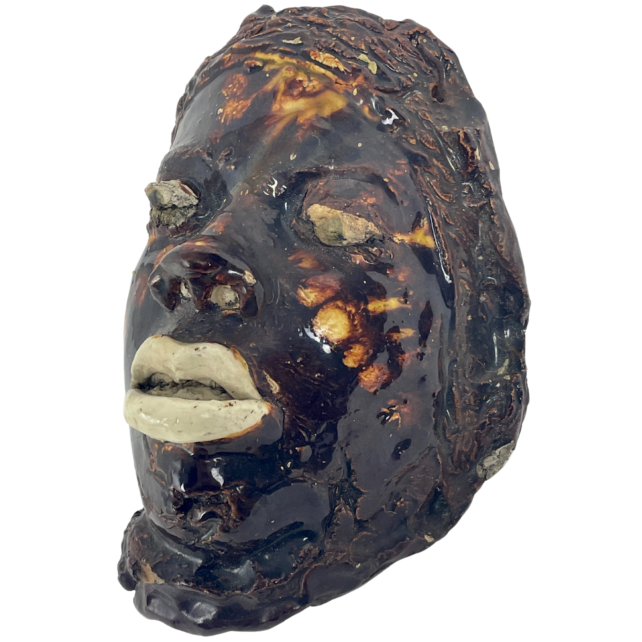 [Anonymous,  American, possibly Bennington, VT]: Ceramic Mask, 19th century