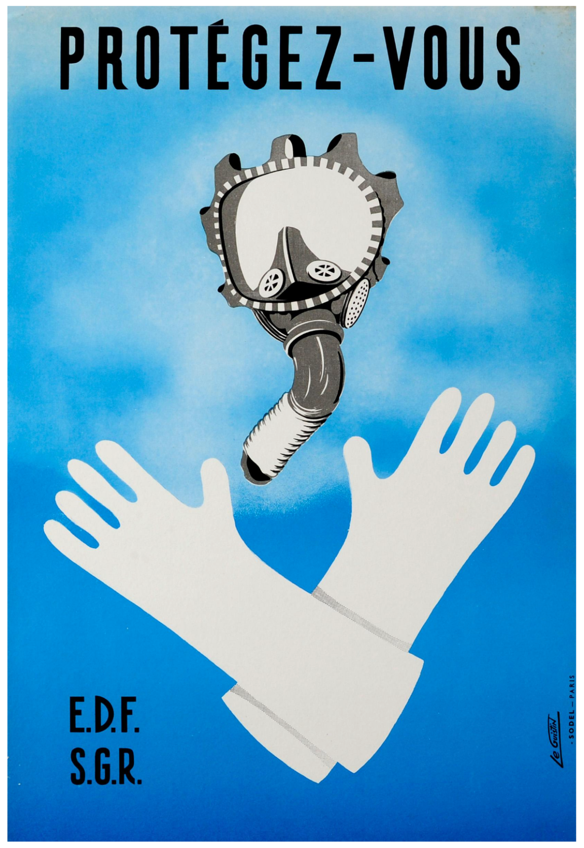 “Protegez vouz” - Propaganda Poster, Paris, ca. 1940.