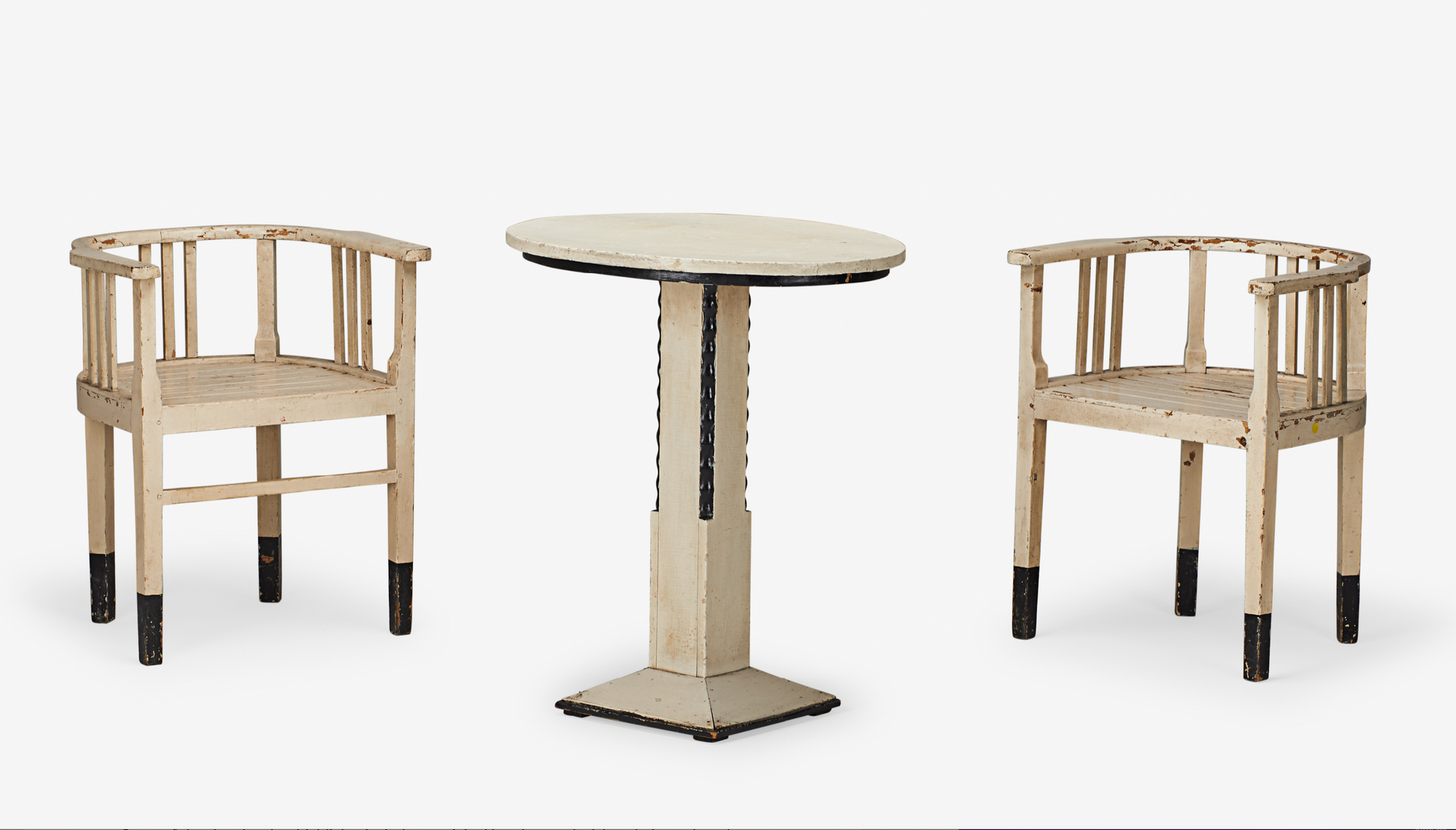 [Andy Warhol] Henry Van De Velde [In the Style of] Table and Chairs from the Andy Warhol Collection, ca. 1900