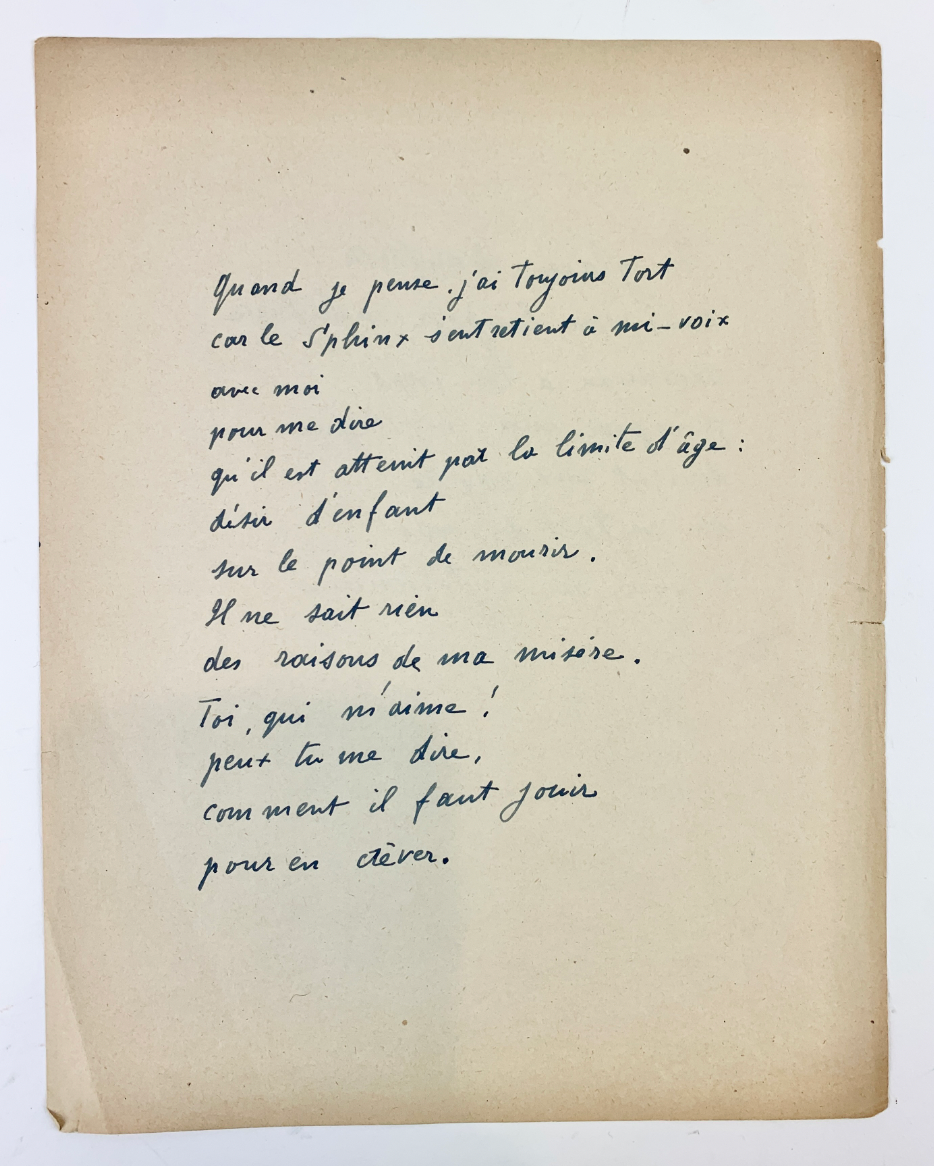 Picabia, Francis. (1879 - 1953): Group of Autograph Poems