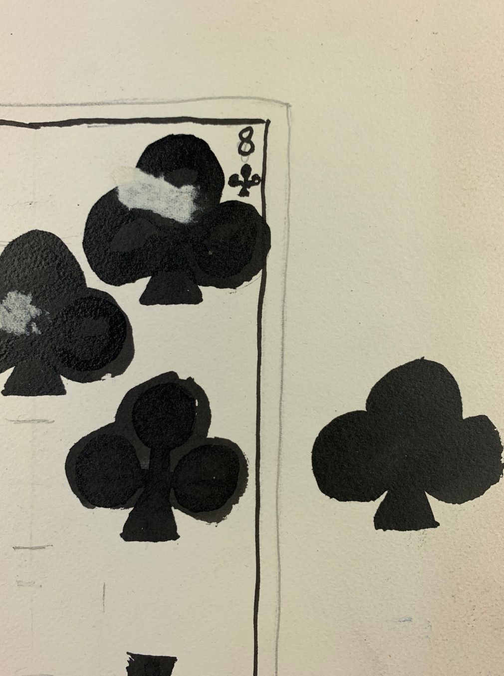 Delaunay, Sonia. (1885–1979) [Damase, Jacques. (1930–2014)]: Design for the Playing Card Eight of Clubs, ca. 1960