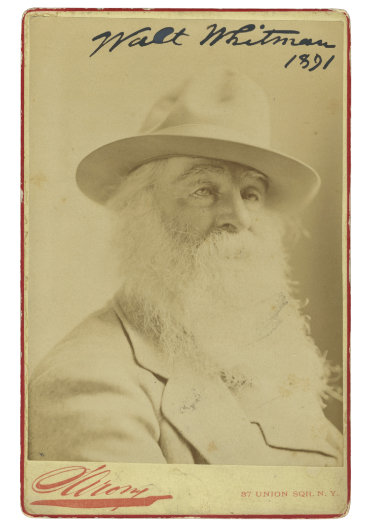 Whitman, Walt. (1819–1892) [Sarony, Napoleon. (1812–1896)]: Signed Sarony Cabinet Photograph